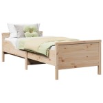 vidaXL Cadru de pat cu headboard Maro 80 x 200 cm Lemn compozit