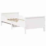 vidaXL Cadru de pat cu headboard Alb 80 x 200 cm Lemn compozit