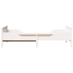 vidaXL Cadru de pat cu headboard Alb 80 x 200 cm Lemn compozit