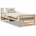 vidaXL Cadru de pat cu headboard Maro 80 x 200 cm Lemn compozit