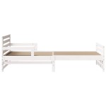 vidaXL Cadru de pat cu headboard Alb 80 x 200 cm Lemn compozit