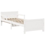 vidaXL Cadru de pat cu headboard Alb 80 x 200 cm Lemn compozit