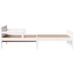 vidaXL Cadru de pat cu headboard Alb 80 x 200 cm Lemn compozit