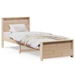 vidaXL Cadru de pat cu headboard Maro 100 x 200 cm Lemn compozit