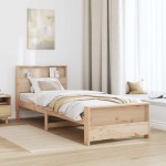 vidaXL Cadru de pat cu headboard Maro 80 x 200 cm Lemn compozit