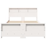 vidaXL Cadru de pat cu headboard Alb 120 x 190 cm Lemn compozit