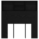 vidaXL Tablă de pat cu sertar cu raft Stejar Negru 100 x 19 x 103,5 cm