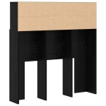 vidaXL Tablă de pat cu sertar cu raft Stejar Negru 100 x 19 x 103,5 cm