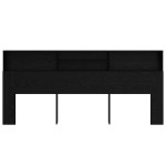 vidaXL Tablă de pat cu sertar Stejar Negru 220 x 19 x 101,5 cm