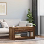 vidaXL Masă de cafea Lemn vechi 102 x 50 x 52.5 cm Lemn compozit vidaXL Masă de cafea Lemn vechi 102 x 50 x 52.5 cm Lemn compozit