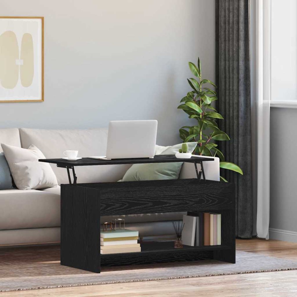 vidaXL Masă de cafea Stejar negru 102 x 50 x 52.5 cm Lemn compozit