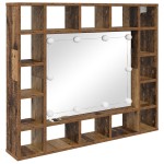 vidaXL Dulap cu oglindă Lemn vechi 91 x 15 x 76.5 cm Lemn compozit vidaXL Dulap cu oglindă Lemn vechi 91 x 15 x 76.5 cm Lemn compozit