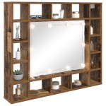 vidaXL Dulap cu oglindă Lemn vechi 91 x 15 x 76.5 cm Lemn compozit vidaXL Dulap cu oglindă Lemn vechi 91 x 15 x 76.5 cm Lemn compozit