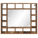 vidaXL Dulap cu oglindă Lemn vechi 91 x 15 x 76.5 cm Lemn compozit vidaXL Dulap cu oglindă Lemn vechi 91 x 15 x 76.5 cm Lemn compozit