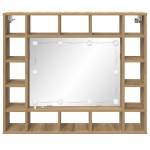 vidaXL Dulap cu oglindă stejar artizanal 91 x 15 x 76.5 cm vidaXL Dulap cu oglindă stejar artizanal 91 x 15 x 76.5 cm