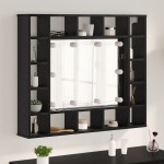 vidaXL Dulap cu oglindă Stejar negru 91 x 15 x 76.5 cm Lemn compozit vidaXL Dulap cu oglindă Stejar negru 91 x 15 x 76.5 cm Lemn compozit