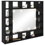 vidaXL Dulap cu oglindă Stejar negru 91 x 15 x 76.5 cm Lemn compozit vidaXL Dulap cu oglindă Stejar negru 91 x 15 x 76.5 cm Lemn compozit