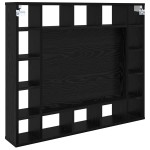 vidaXL Dulap cu oglindă Stejar negru 91 x 15 x 76.5 cm Lemn compozit vidaXL Dulap cu oglindă Stejar negru 91 x 15 x 76.5 cm Lemn compozit