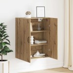 vidaXL Dulap suspendat Pe perete stejar artizanal 69.5 x 34 x 90 cm
