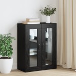 vidaXL Dulap de perete suspendat Negru 69.5 x 34 x 90 cm Lemn compozit vidaXL Dulap de perete suspendat Negru 69.5 x 34 x 90 cm Lemn compozit