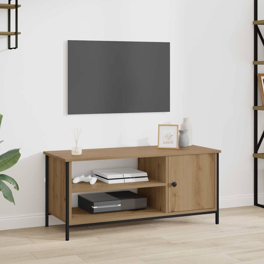 vidaXL Cabinet TV stejar artizanal 100 x 40 x 45 cm Lemn compozit