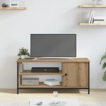 vidaXL Cabinet TV stejar artizanal 100 x 40 x 45 cm Lemn compozit vidaXL Cabinet TV stejar artizanal 100 x 40 x 45 cm Lemn compozit