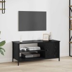vidaXL Cabinet TV cu raft Stejar negru 100 x 40 x 45 cm Lemn compozit vidaXL Cabinet TV cu raft Stejar negru 100 x 40 x 45 cm Lemn compozit