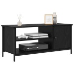 vidaXL Cabinet TV cu raft Stejar negru 100 x 40 x 45 cm Lemn compozit vidaXL Cabinet TV cu raft Stejar negru 100 x 40 x 45 cm Lemn compozit