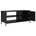 vidaXL Cabinet TV cu raft Stejar negru 100 x 40 x 45 cm Lemn compozit vidaXL Cabinet TV cu raft Stejar negru 100 x 40 x 45 cm Lemn compozit