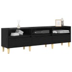vidaXL Cabinet TV Stejar negru 150 x 30 x 45 cm Lemn compozit vidaXL Cabinet TV Stejar negru 150 x 30 x 45 cm Lemn compozit
