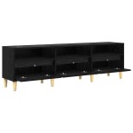 vidaXL Cabinet TV Stejar negru 150 x 30 x 45 cm Lemn compozit vidaXL Cabinet TV Stejar negru 150 x 30 x 45 cm Lemn compozit
