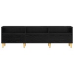 vidaXL Cabinet TV Stejar negru 150 x 30 x 45 cm Lemn compozit vidaXL Cabinet TV Stejar negru 150 x 30 x 45 cm Lemn compozit