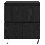 vidaXL Bufet cu depozitare cu ușă Negru 60 x 35 x 70 cm Lemn compozit vidaXL Bufet cu depozitare cu ușă Negru 60 x 35 x 70 cm Lemn compozit