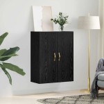 vidaXL Dulap de perete Stejar Negru 69,5 x 34 x 90 cm Lemn compozit