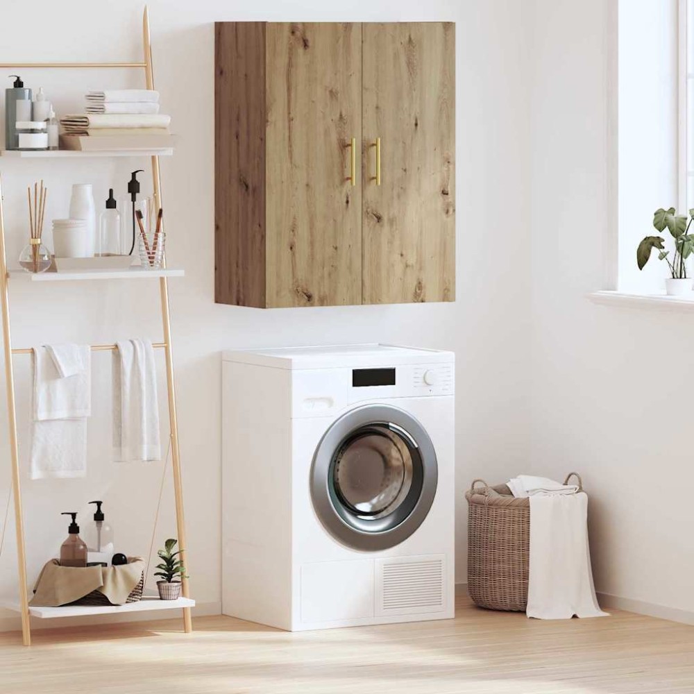 vidaXL Dulap de perete Pe perete Stejar Artizanal 69,5 x 34 x 90 cm