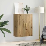 vidaXL Dulap de perete Pe perete Stejar Artizanal 69,5 x 34 x 90 cm