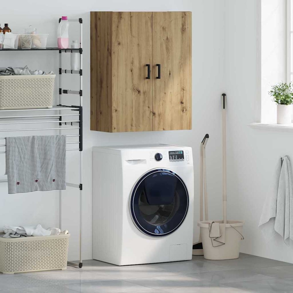 vidaXL Dulap de perete Pe perete Stejar Artizanal 69,5 x 34 x 90 cm