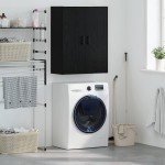 vidaXL Dulap de perete Stejar Negru 69,5 x 34 x 90 cm Lemn compozit