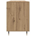 vidaXL Birou cu raft stejar artizanal 140 x 50 x 75 cm Lemn compozit