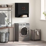 vidaXL Dulap de perete Stejar negru 60 x 31 x 70 cm Lemn compozit