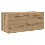 vidaXL Dulap de perete Stejar artisanal 80 x 36.5 x 35 cm