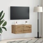 vidaXL Dulap de perete Stejar artisanal 80 x 36.5 x 35 cm