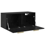 vidaXL Dulap de perete Stejar negru 80 x 36.5 x 35 cm Lemn compozit