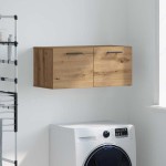 vidaXL Dulap de perete Pe perete stejar artizanal 80 x 36.5 x 35 cm