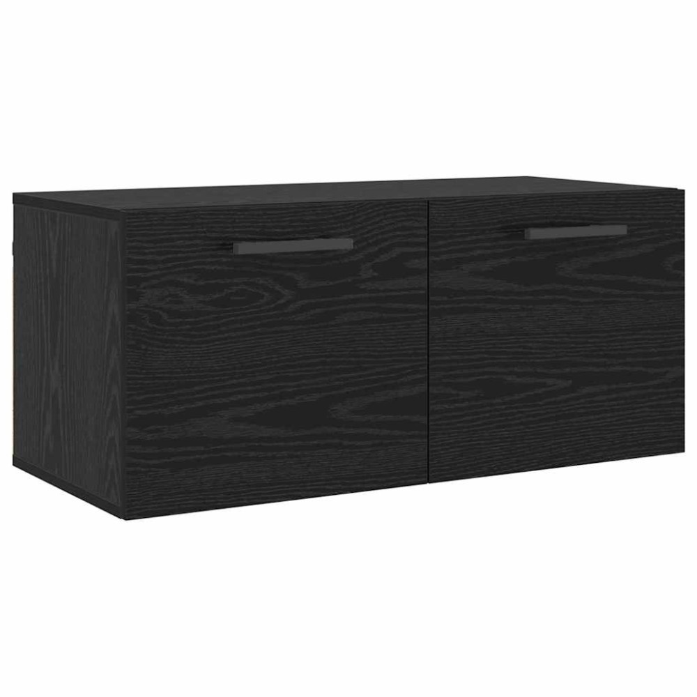 vidaXL Dulap de perete Stejar negru 80 x 36.5 x 35 cm Lemn compozit