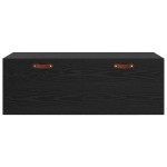 vidaXL Dulap montat pe perete Stejar Negru 100 x 36,5 x 35 cm