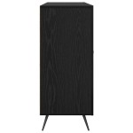 vidaXL Bufet Stejar Negru 89,5 x 34 x 80 cm Lemn compozit