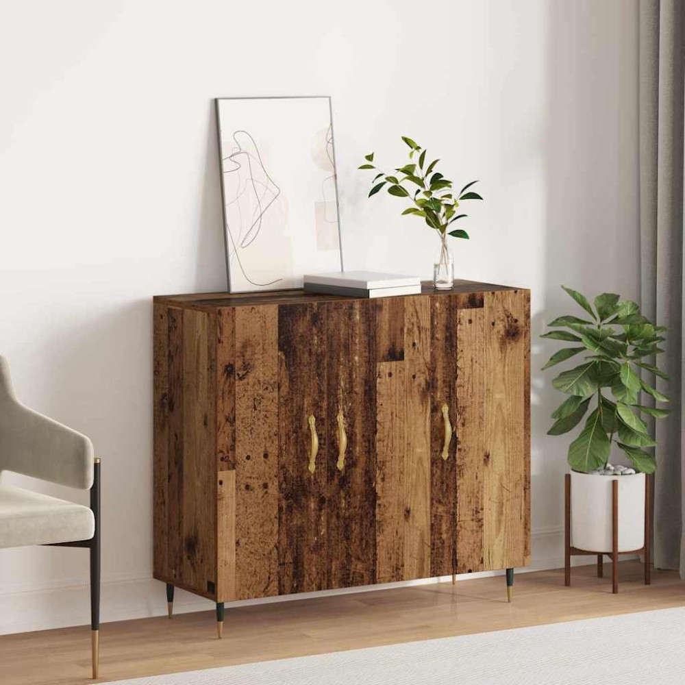 vidaXL Bufet cu depozitare cu ușă Maro 90 x 34 x 80 cm Lemn compozit
