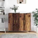vidaXL Bufet cu depozitare cu ușă Maro 90 x 34 x 80 cm Lemn compozit vidaXL Bufet cu depozitare cu ușă Maro 90 x 34 x 80 cm Lemn compozit