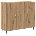 vidaXL Bufet cu depozitare cu ușă Maro 90 x 34 x 80 cm Lemn compozit vidaXL Bufet cu depozitare cu ușă Maro 90 x 34 x 80 cm Lemn compozit